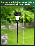 ROOR Ultra Bright Solar Pathway Lights 16 Pack, Outdoor Solar Yard Lights - Image 7
