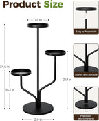 Bamworld 3 Tier Plant Stand Indoor Outdoor Metal Plant Shelf - Image 7