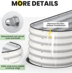 Galvanized Raised Garden Bed 8x2x1.5 FT, Oval Metal Raised Garden Bed Outdoor - Image 3