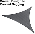 LOVE STORY Custom Size 12'x15'x19.2' Dark Grey Sun Shade Sail Right Triangle - Image 6