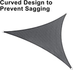 LOVE STORY Custom Size 7'x8'x10.6' Dark Grey Sun Shade Sail Right Triangle - Image 6