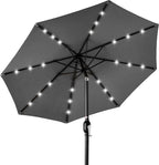 Best Choice Products 10ft Solar Polyester LED Lighted Patio Umbrella w/Tilt by BestChoiceProducts