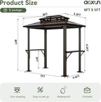 Aoxun Grill Gazebo 8 x 5FT, Outdoor Barbecue Gazebo - Image 3