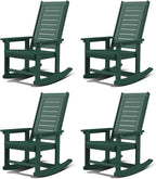 GREENVINES Outdoor Rocking Chairs | Set of 4 | Porch Rocker | HDPE Plastic | by GreenVines