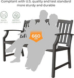 Grand patio Farmhouse Outdoor Bench, Garden Benches - Image 4
