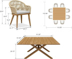 PURPLE LEAF 9 Pieces Patio Dining Set - Image 7
