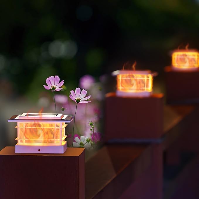 Dynaming 4 Pack Solar Post Cap Lights Outdoor - Image 6
