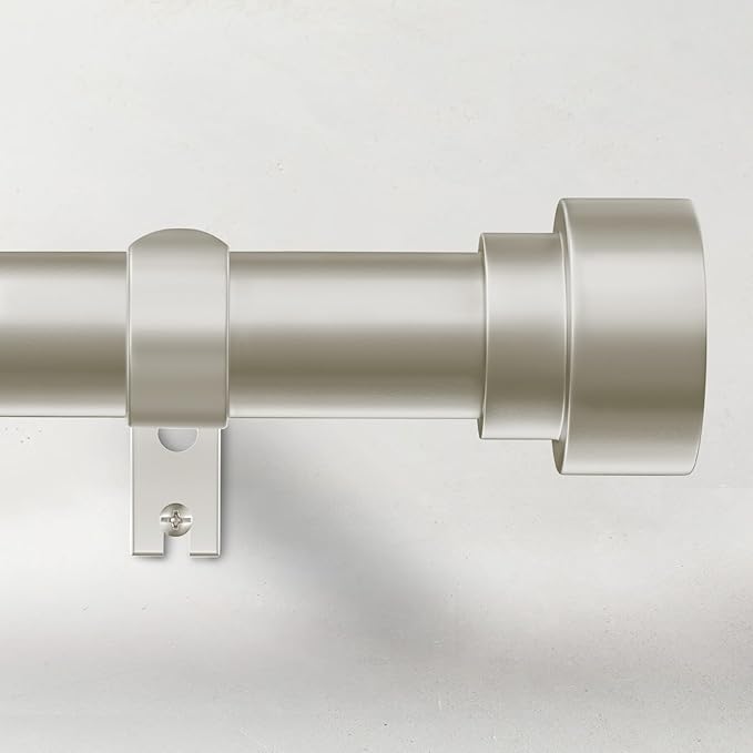 Curtain Rods for Windows 32 to 240, 1 Inch Adjustable Heavy Duty Long Window by TimeForest