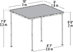 ShelterLogic 10' x 6' Solano Gazebo Canopy Charcoal Carbon Steel Frame and - Image 9