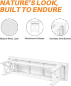 HDPE Outdoor Bench, Poly Lumber Adirondack Benches, All Weather HDPE Patio - Image 9