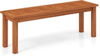 Tangkula Outdoor Wood Bench, 2-Person Backless Patio Garden Bench - Image 9