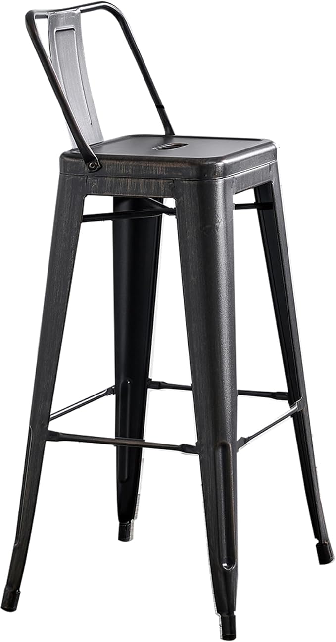 AC Pacific 30” Metal Barstool Set of 2 – Country Rustic Style - Image 4