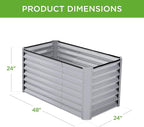 Best Choice Products 4x2x2ft Outdoor Metal Raised Garden Bed, Deep Root Box - Image 3