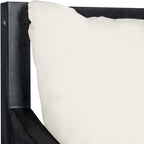 SAFAVIEH Outdoor Collection Pomona Dark Slate Grey Solid Wood/Beige Cushion - Image 6