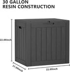 30 Gallon Outdoor Storage Box, Large Resin Deck Box - Image 2