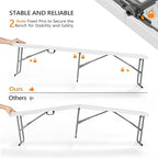 VINGLI 6 feet Plastic Folding Bench, Portable in/Outdoor Picnic Party Camping - Image 5