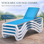 Kozyard Outdoor Chaise Lounge Chair, Full Flat Adjustable Patio Lounger - Image 5