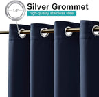 NICETOWN Bedroom Curtain for Patio Room Darkning 84 inch Long, Rustproof - Image 2