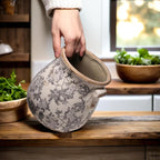 Rustic Farmhouse Ceramic Flower Pots, Vintage Antique Planters & Vase - Image 5