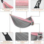 Camping Hammock, Super Lightweight Portable Parachute Hammock - Image 2