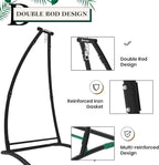 G TALECO GEAR C-Type Hanging Hammock Chair Stand, Heavy Steel Swing Hammock - Image 5