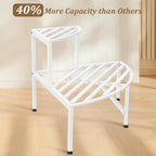 Corner Plant Stand Outdoor Metal, 2 Tier Heavy Duty Ladder Plant Shelf Indoor - Image 4