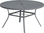 VICLLAX Round Patio Table with Adjustable Umbrella Hole by HOME