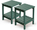 GREENVINES Adirondack-Outdoor-Side-Table | Set of 2 | 14 x 13 Inches | HDPE by GreenVines