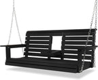 Poly Lumber 3-Seat Porch Swing, HIPS 5-Feet Bench Swing by Mosbrisa