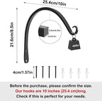 Gtongoko 2 Pack 10 Inch Plant Hangers Outdoor Metal, Plant Hooks - Image 2