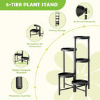 5 Tier Heavy Duty Metal Plant Stand - Image 4