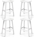 Weatherproof Bar Stools Set of 4, Saddle Seat, Bar Height Stools by LAHAAP