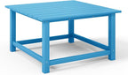WestinTrends Malibu Low Outdoor HDPE Square Patio Coffee Table, Pacific Blue - Image 7