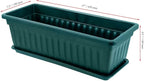JOIKIT 6 Packs 17 x 7.5 x 5.5 Inch Plastic Window Planter Boxes - Image 2