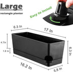 Self Watering Pots for Indoor Plants 17 Inches Window Boxes Planters - Image 4