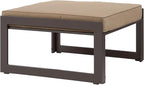Modway Fortuna Aluminum Outdoor Patio Ottoman in Brown Mocha - Image 3