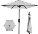 Best Choice Products 7.5ft Heavy-Duty Round Outdoor Market Table Patio Umbrella by BestChoiceProducts