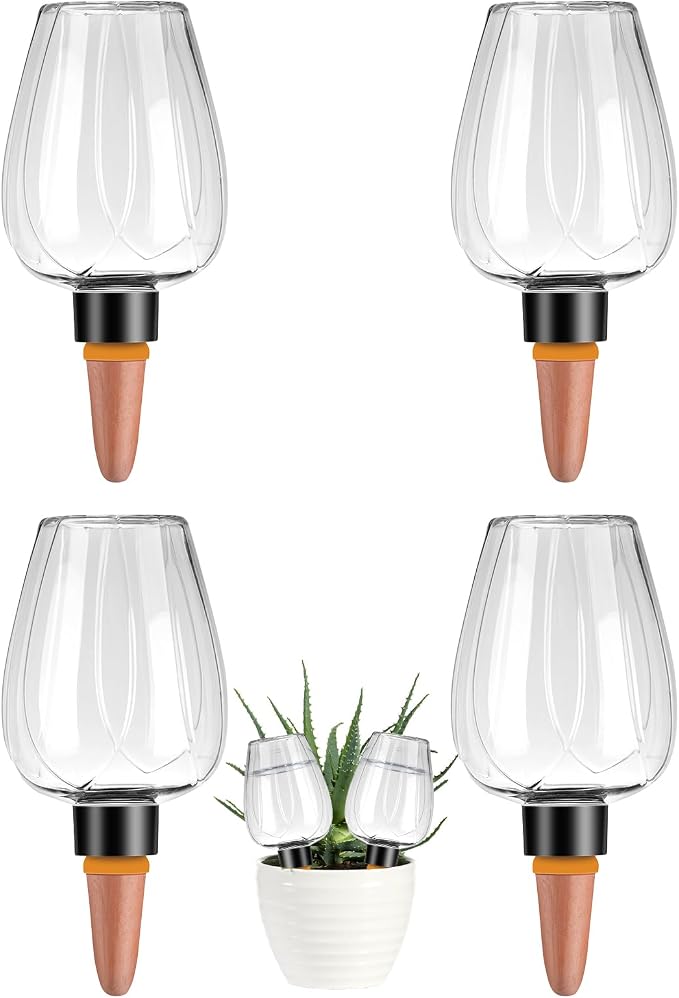 4 Pcs Plant Watering Globes Self Watering Planter Insert Plants Top Fill Water by Unknown