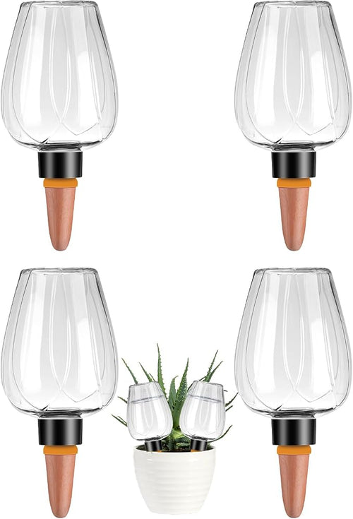 4 Pcs Plant Watering Globes Self Watering Planter Insert Plants Top Fill Water by Unknown