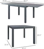 Outsunny Extendable Outdoor Dining Table, Rectangle Expandable Patio Table - Image 3