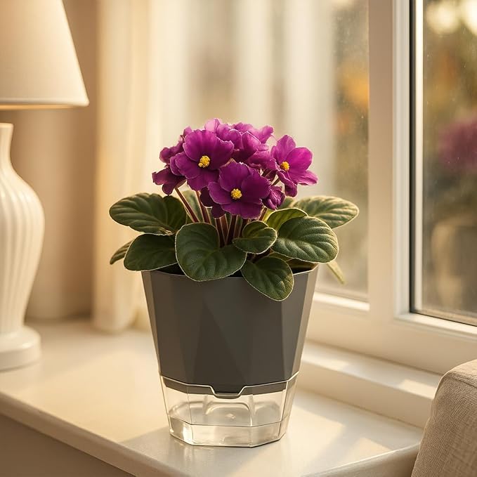 6 Pack Self Watering Pots for Indoor Plants, 5 Inches Self Watering Planters - Image 7