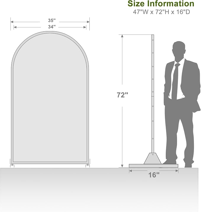 Casaphoria 72" H x 35" W Arched Metal Privacy Screen - Image 7