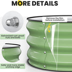 Galvanized Raised Garden Bed 2pcs 2x2x1 FT, Round Metal Raised Garden Bed - Image 3