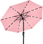 Best Choice Products 10ft Solar Polyester LED Lighted Patio Umbrella w/Tilt by BestChoiceProducts