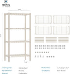 1000 lbs 4-Shelf Standing Storage Shelves Heavy Duty Metal Shelving Unit - Image 3