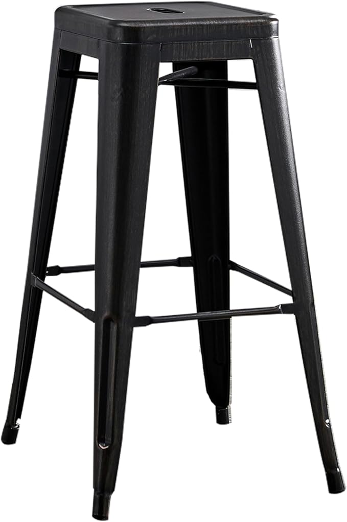 AC Pacific 30” Metal Backless Barstool Set of 2 – Country Rustic Style - Image 4