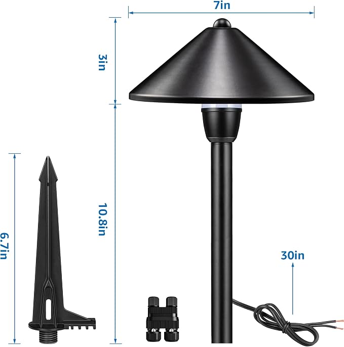 SUNVIE Low Voltage Landscape Lights 3W LED Pathway Lights Low Voltage 3000K - Image 6