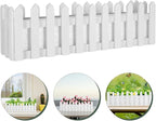 YARDWE Picket Fence Panels Wooden Picket Fence Flower Pot Window Box Planter - Image 2