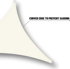 SUNNY GUARD Waterproof Sun Shade Sail 12'x14'x18.4' Cream Right Triangle UV - Image 5