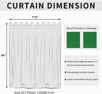 Easy-Going Outdoor Patio Curtains Detachable Tab Top Windproof Weatherproof - Image 6